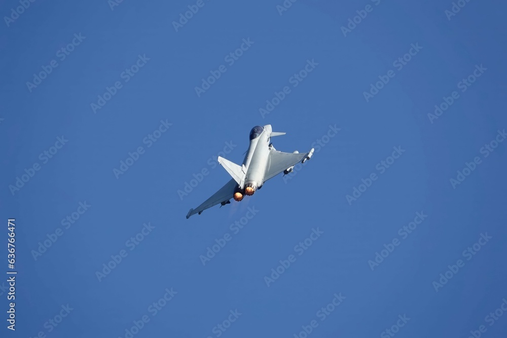 eurofighter typhoon fighter jet flying in the sky eurofighter typhoon fighter jet flying in the sky