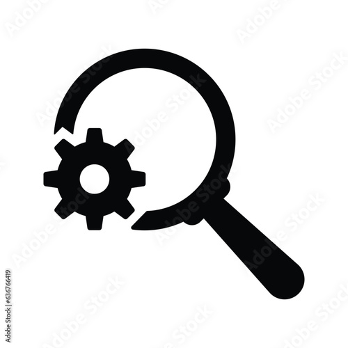 Seo setup flat icon.