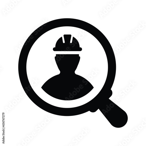 Search for builder man, employees, Icon.