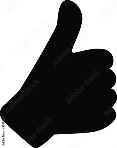hand with thumb up vector
