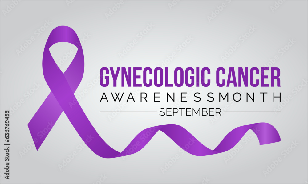 National Gynecologic Cancer Awareness Month vector banner template ...