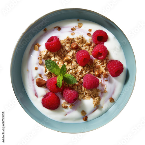 Healthy Yogurt with Raspber...