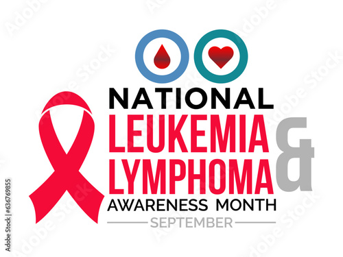 National Leukemia and Lymphoma Awareness Month Drives Education, Advocacy, and Empowerment. Uniting Against Blood Cancers vector illustration banner template.
