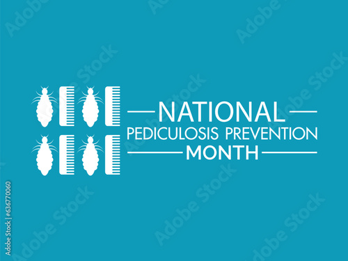 National Pediculosis Prevention Month Promotes Awareness, Education, and Protection from Lice. Guarding Against Unwanted Guests vector illustration banner template.