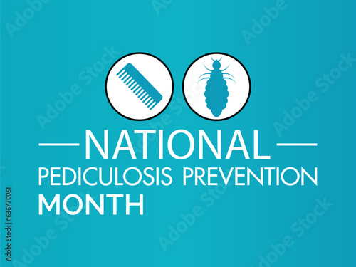 National Pediculosis Prevention Month Promotes Awareness, Education, and Protection from Lice. Guarding Against Unwanted Guests vector illustration banner template.