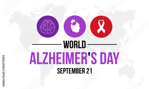 World Alzheimer's Day Highlights Advocacy, Support, and Research for Memory Disorders. Fostering Global Awareness vector illustration banner template.