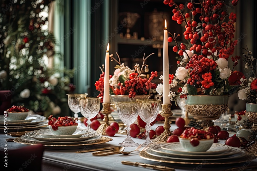 Christmas table settings Christmas table settings