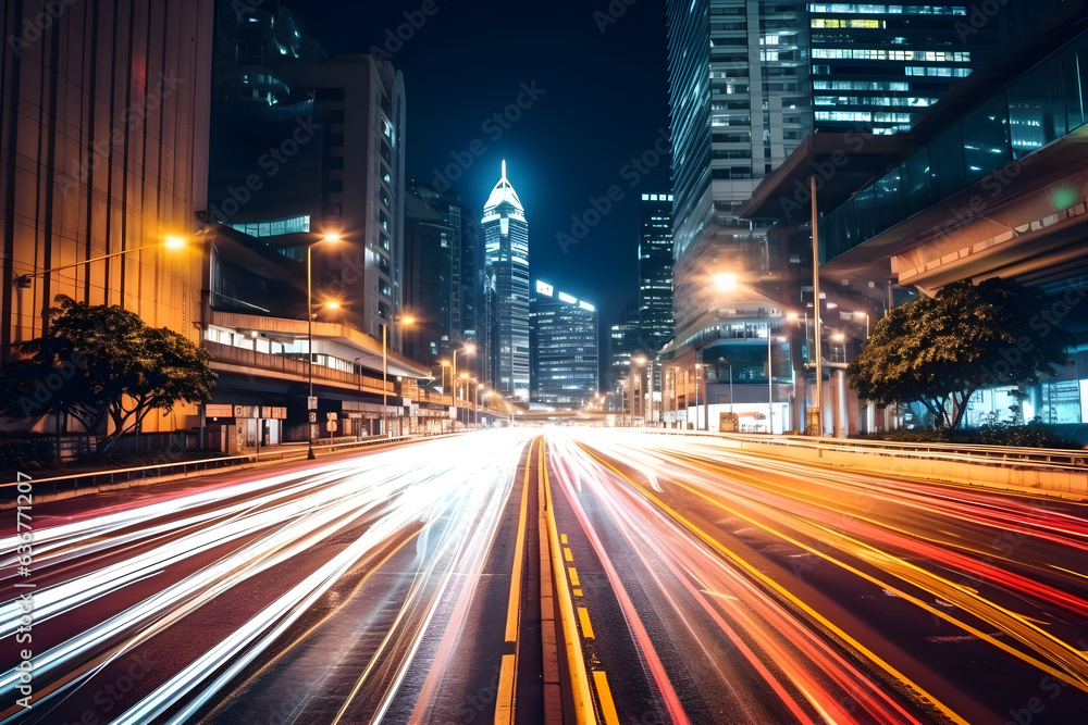 Time lapse photography of vehicle lights at night in city Time lapse photography of vehicle lights at night in city
