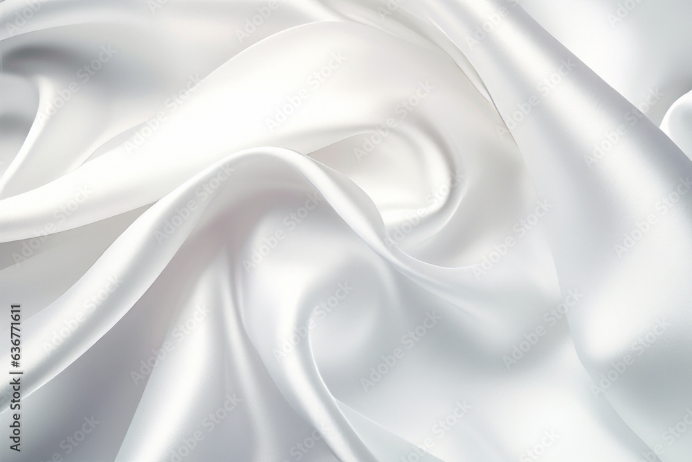 Obraz premium Beautiful background of beautifully arranged white glossy textile. generative ai 