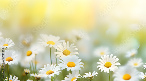 daisy on blurred background, pretty daisy © Nolep
