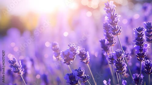 lavender flowers on blurred background, pretty lavender flowers