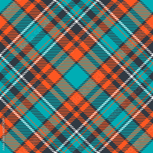 Check plaid tartan of pattern background seamless with a fabric texture textile vector.