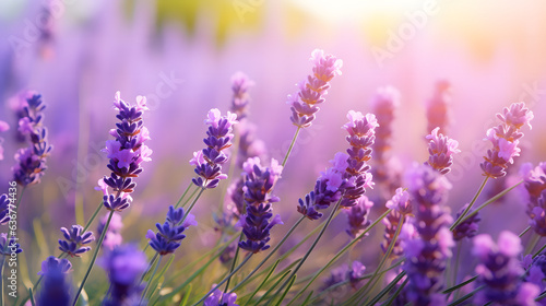 lavender flowers on blurred background  pretty lavender flowers