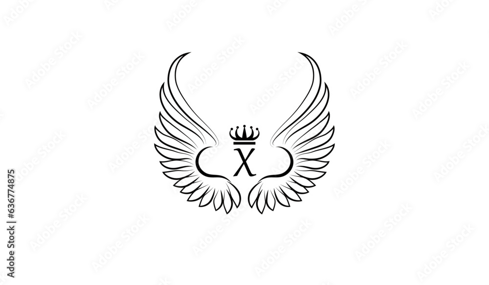 LUXURY EAGLE WITH WINGS LOGO X LUXURY EAGLE WITH WINGS LOGO X