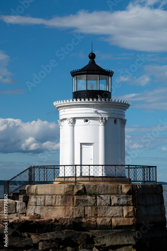 Portland Breakwater Lighthouse Tower of Greek Design in Maine