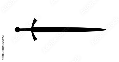 sword silhouette - vector illustration	