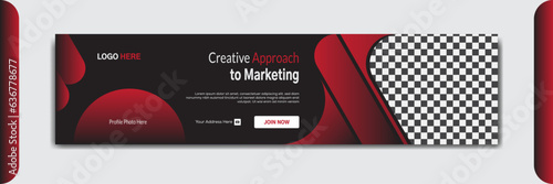 Corporate LinkedIn cover design for creative approach to marketing