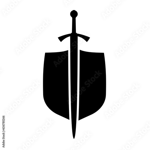 sword and shield vector image