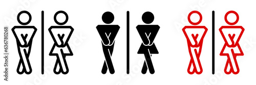 Girls and boys restroom sign. men and women restroom icon. toilet icon sign symbol. vector illustration.
