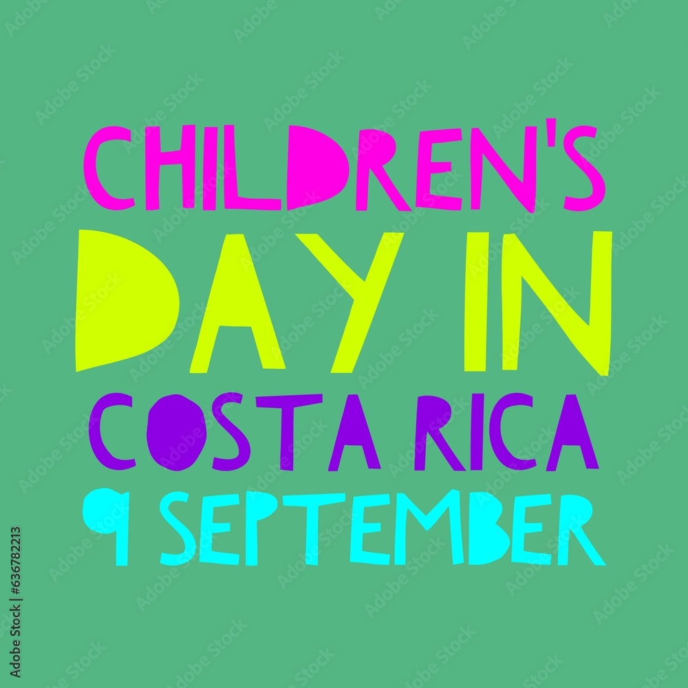 Children's day in Costa Rica 9 September national international 