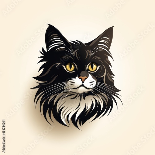 cat avatar minimalist outline graphic © stasknop