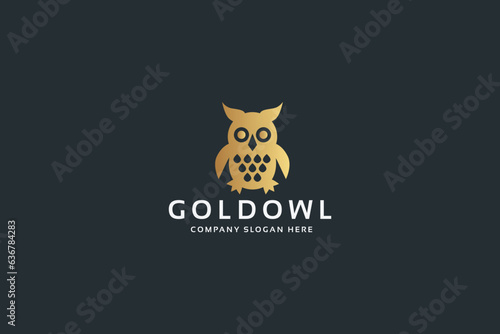 Gold Owl Pro Logo Template
