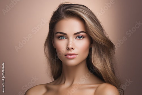 Captivating Portrait of Smooth and Radiant Woman - Professional Beauty Services and Cosmetic Treatments Image