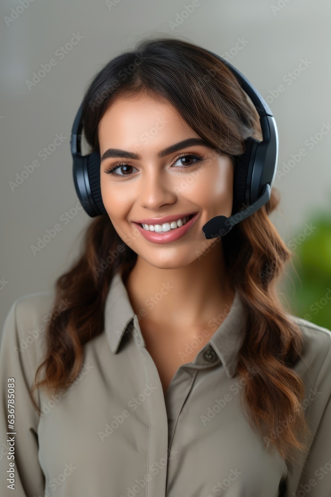 Call center, young woman and smile in contact us with CRM, headset with mic and mockup space. Customer service consultant, happy female and telemarketing with sales and help desk. Call center, young woman and smile in contact us with CRM, headset with mic and mockup space. Customer service consultant, happy female and telemarketing with sales and help desk.