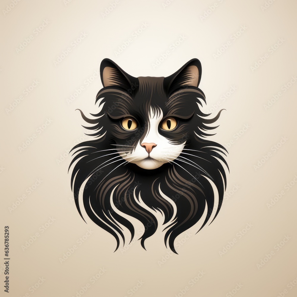 cute cat graphic illustration