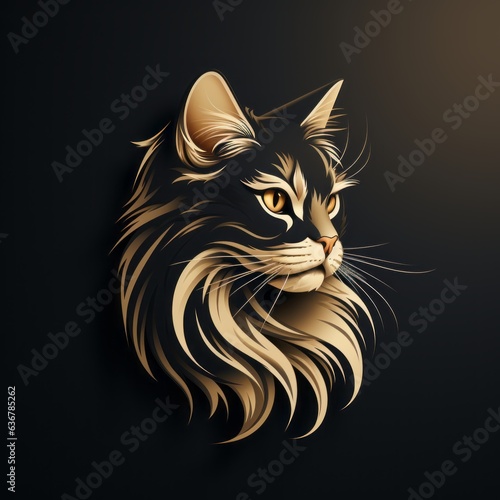 cute cat graphic illustration © stasknop