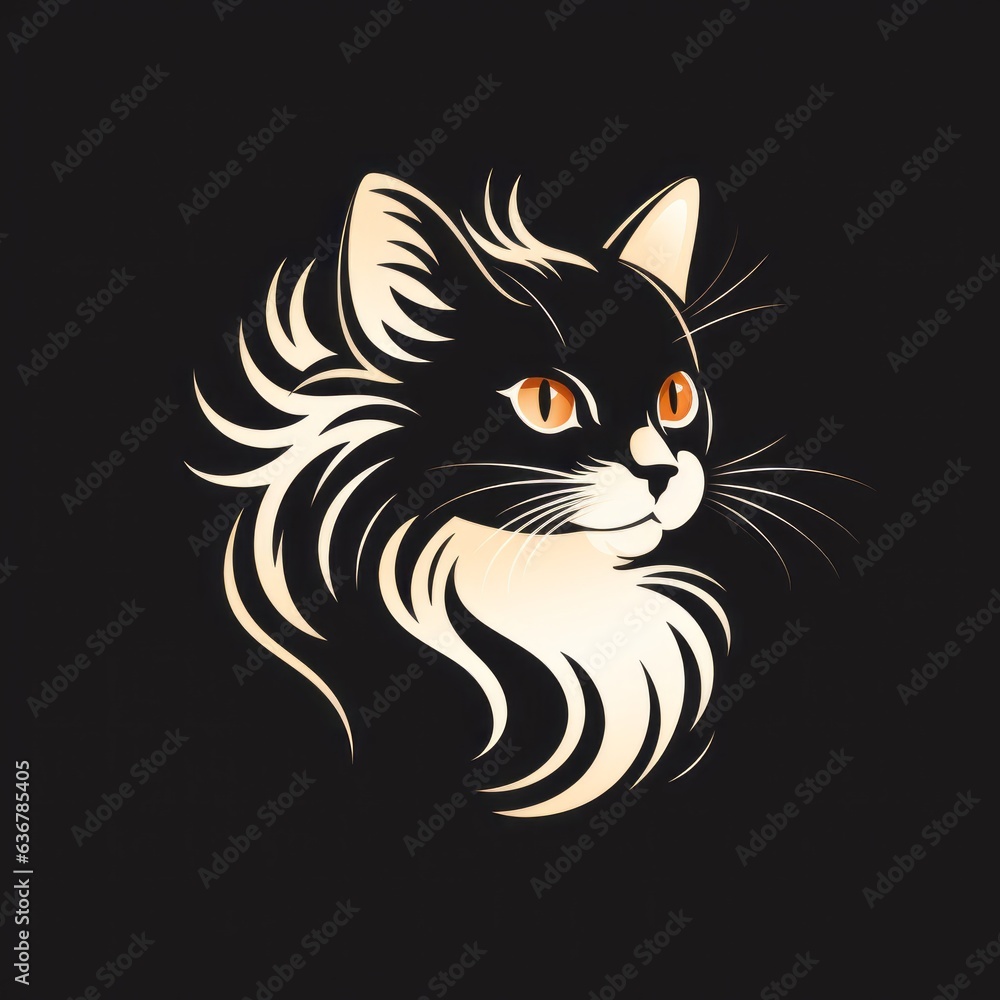 cute cat graphic illustration