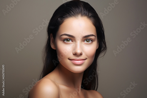 Captivating Portrait of Smooth and Radiant Woman - Professional Beauty Services and Cosmetic Treatments Image