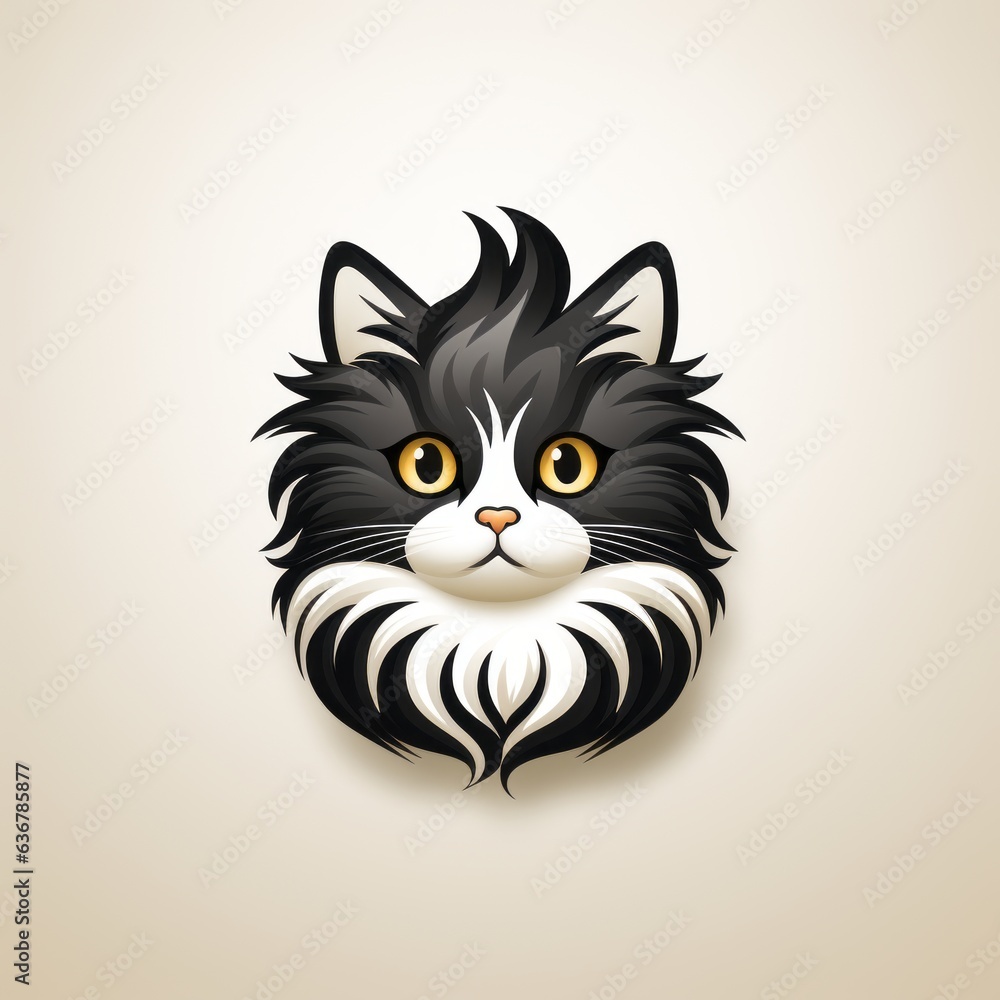 minimalistic cat illustration perfect for avatar