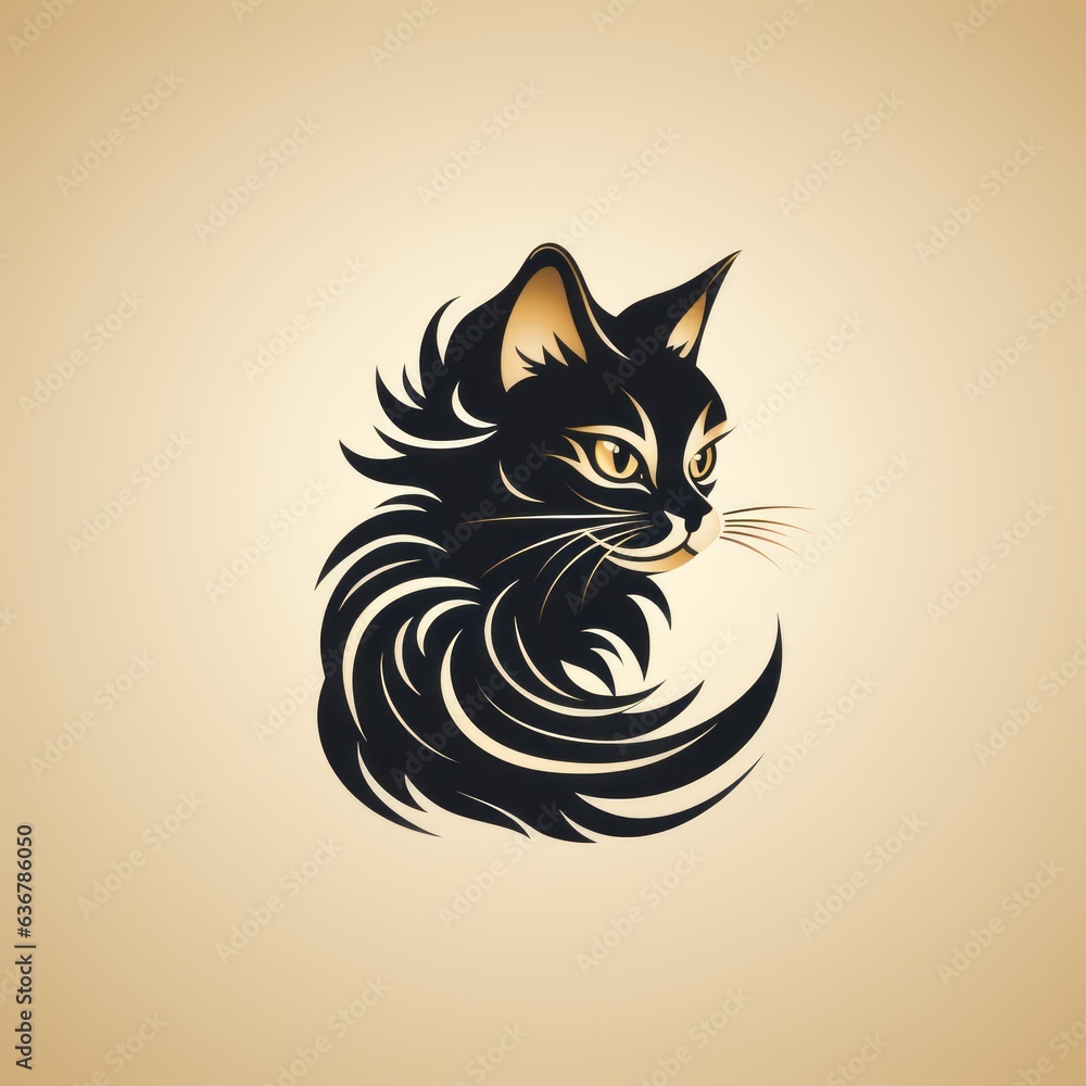 minimalistic cat illustration perfect for avatar minimalistic cat illustration perfect for avatar