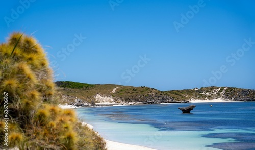 Beautiful shot of the Rocky Bay Beach with clear blue water on a sunny day