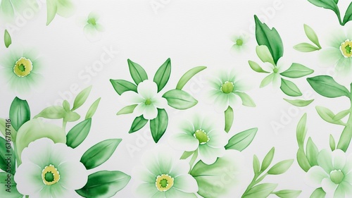 Different flowers of different colors, watercolor Flowers floral clipart with White background jpg illustration, AI generated images,4k resolution 