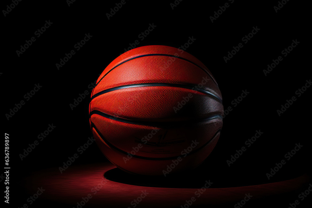 basketball isolated on black background (generative ai) basketball isolated on black background (generative ai)