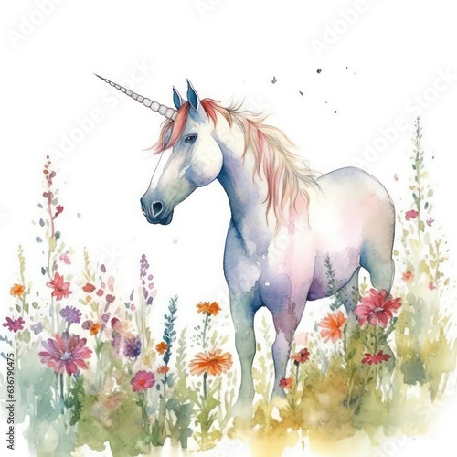 unicorn with a flowers