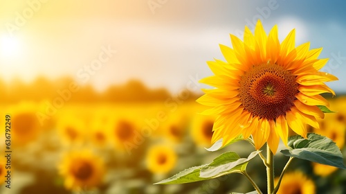Sunflower with bokeh background  Sunflower natural background