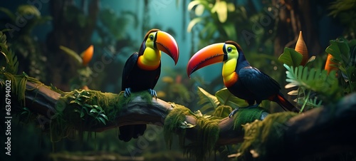 Toucan in the rainforest of Costa Rica, Central America