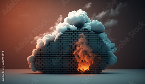 Abstrakt illustrative Darstellung einer Cloud-Firewall, die Ihren Einsatz in der Computersicherheit findet und den Datenverkehr kontrolliert.

firewall, firewall computer, fire photo