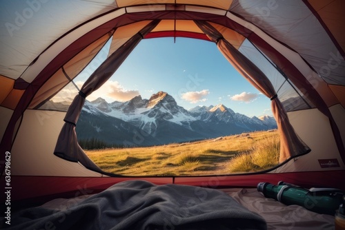 Trekking Amidst Peaks: Breathtaking Tent View