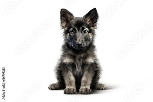 a puppy German Shepherd dog isolated on white background. 