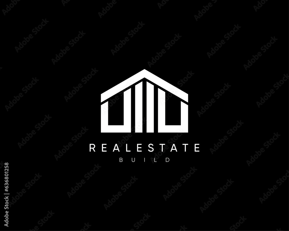 Real estate, architecture, building construction, residence, apartment, planning and structure logo design composition. Abstract residential building vector design symbol.