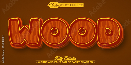 Cartoon Wood Editable Text Effect Template