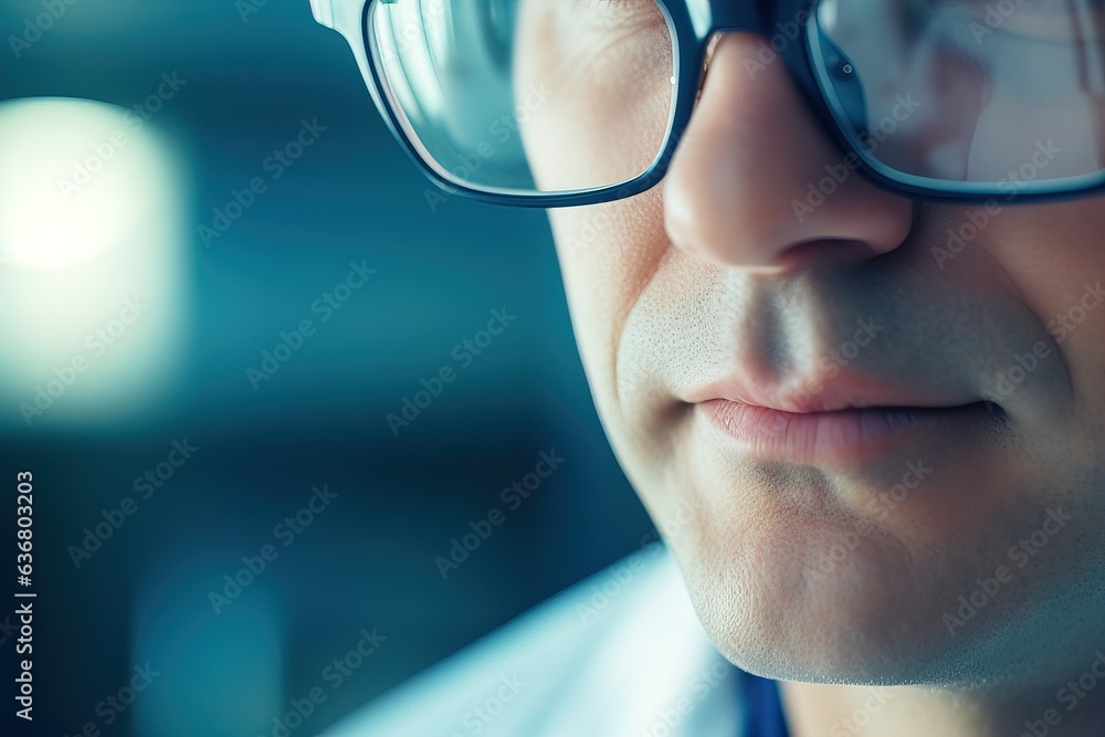 portrait of doctor with glasses. portrait of doctor with glasses.