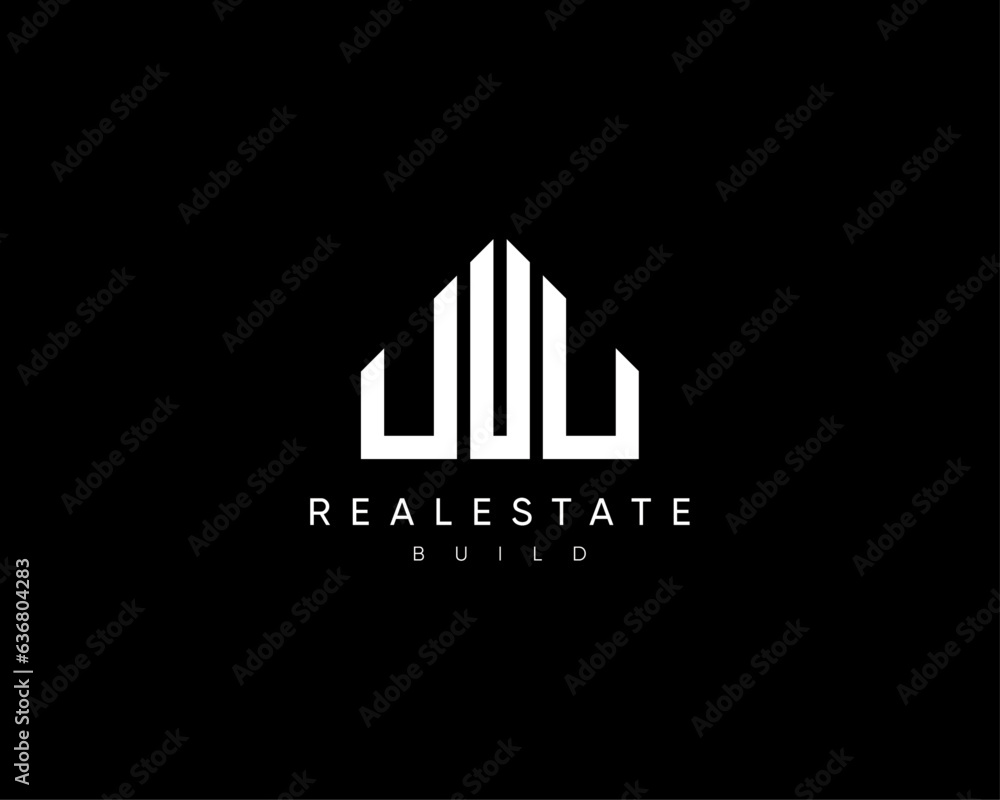 Real estate, architecture, property, building construction, apartment, residence, planning and structure logo design. Modern cityscape vector design symbol.