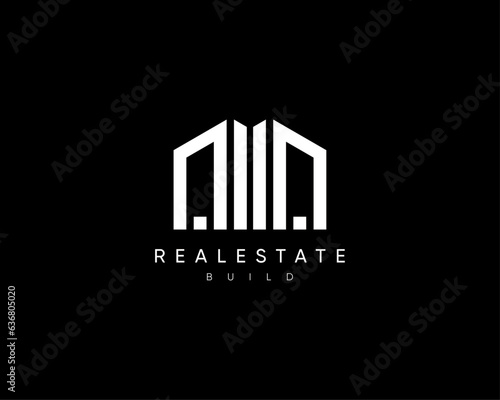 Abstract construction logo design template for business identity.