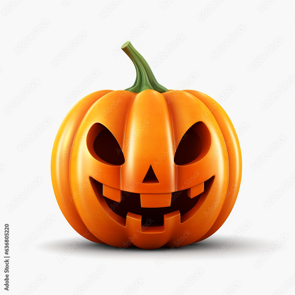 3d, Halloween - pumpkin, realistic, symbol of Halloween holiday celebration, white background 3d, Halloween - pumpkin, realistic, symbol of Halloween holiday celebration, white background