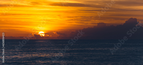 sunset in the sea